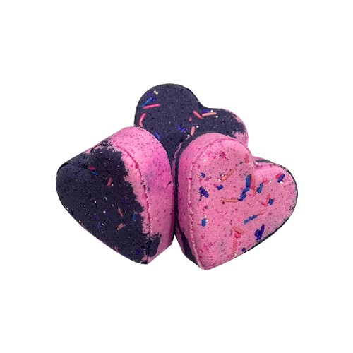 Raspberry & Vanilla Heart Bath Bomb