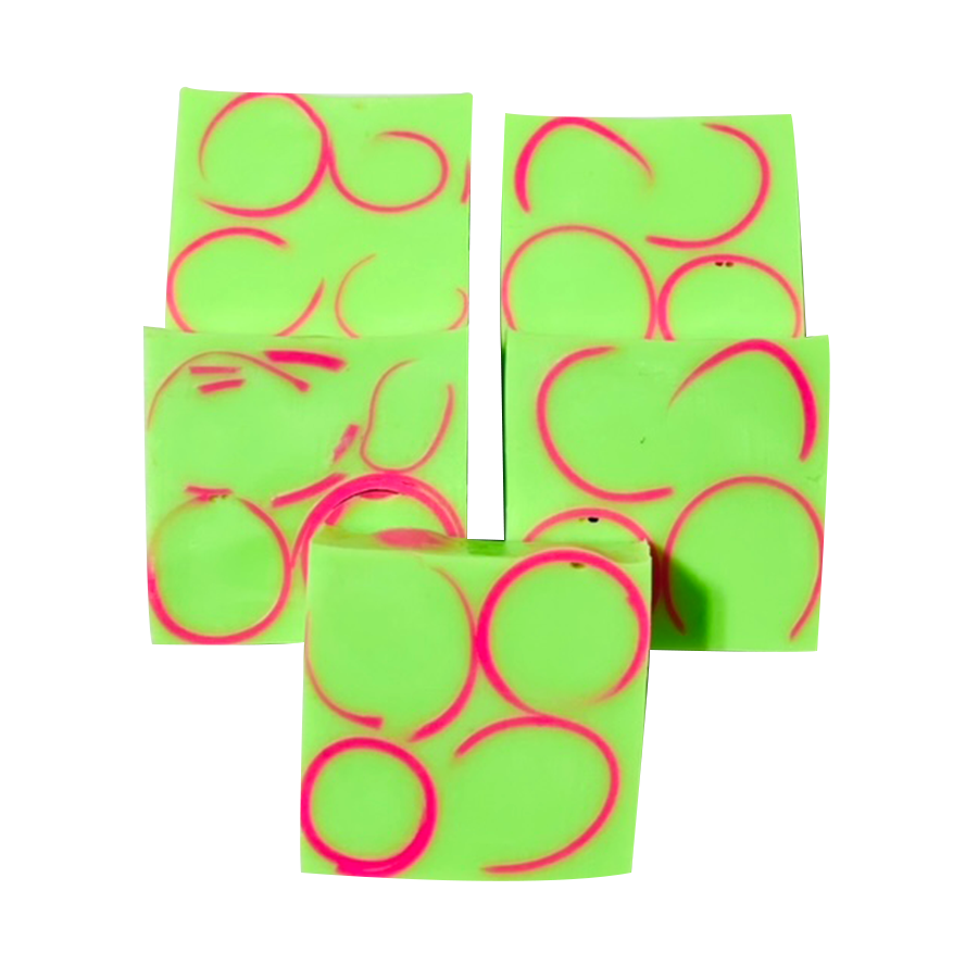 Pink Watermelon Swirl Soap Bar