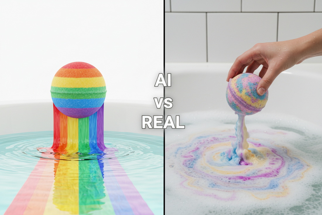 Fake Bath Bomb Videos Are Everywhere: How to Spot AI-Generated Content and What Real Bath Bombs Actually Do