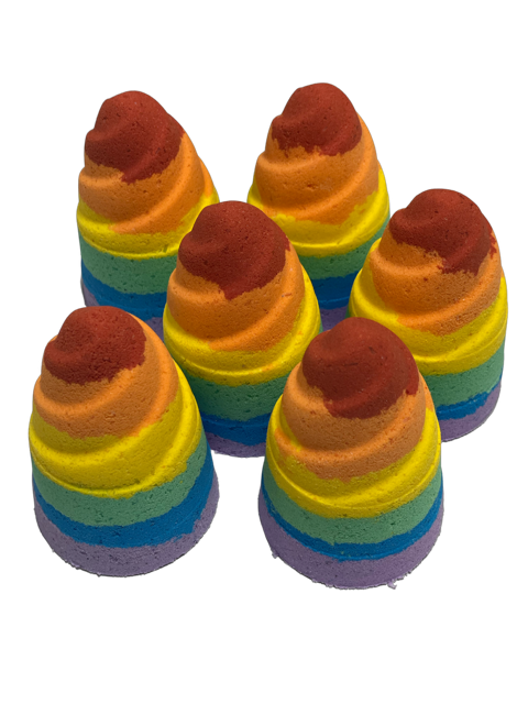 Primary Rainbow Unicorn Horn Bath Bomb