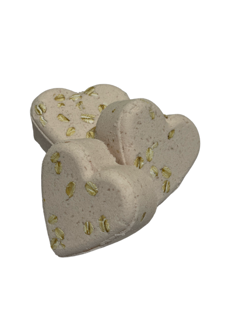 Oatmeal, Milk and Honey Heart Bath Bomb